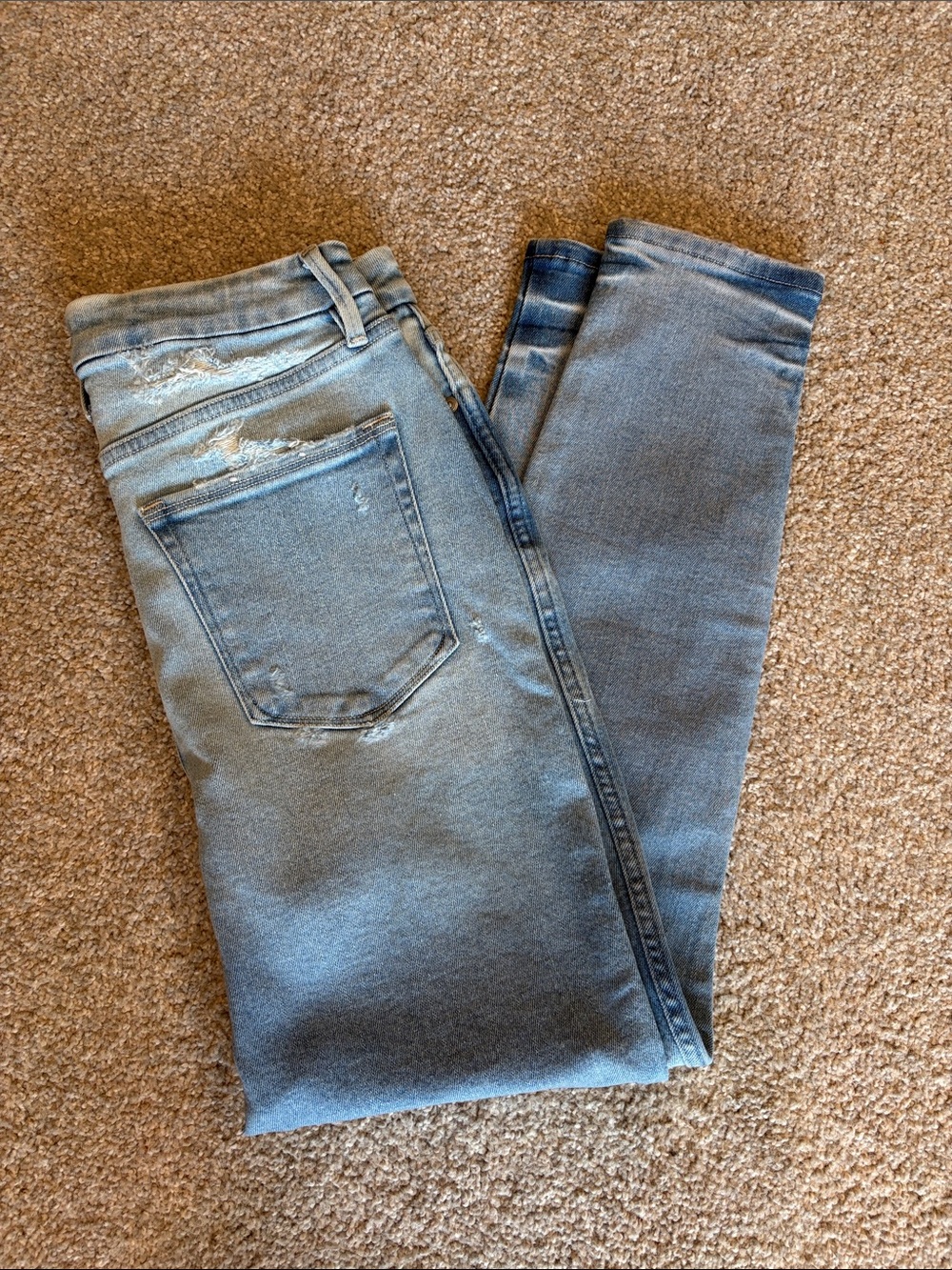 Good American Light Blue Distressed Skinny Jeans